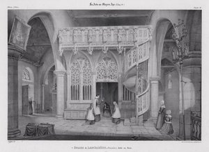 Écran de bois sculpté de la chapelle Notre-Dame de Lambader, Plouvorn, Bretagne, France - Alfred Guesdon