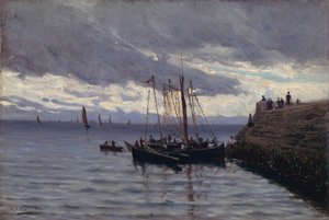Arrivée des pêcheurs de sardines - Alfred Guillou