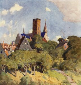 Danemark : Ribe, une ville médiévale dans le nord du Slesvig - Alfred Heaton Cooper