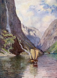 Gudvangen, Sognefjord - Alfred Heaton Cooper