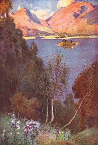 District des Lacs : Un aperçu de Grasmere, soleil du soir - Alfred Heaton Cooper