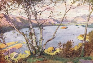 District des Lacs : Derwentwater et Bassenthwaite Lake, depuis High Lodore - Alfred Heaton Cooper