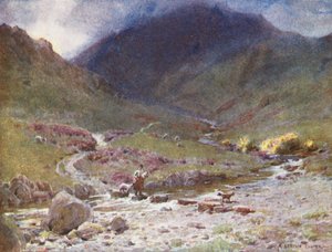 District des Lacs : Pierres de gué, Far Easedale, Grasmere - Alfred Heaton Cooper
