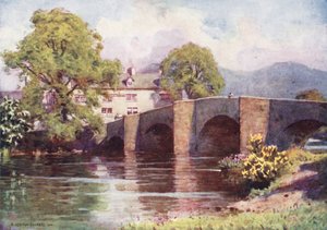 District des Lacs : Swan Inn, Newby Bridge, Windermere - Alfred Heaton Cooper