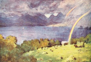 District des Lacs : Windermere et Langdale Pikes, de Lowwood - Alfred Heaton Cooper