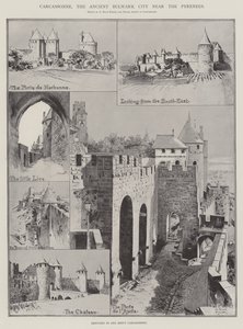 Carcassonne, la cité bastion ancienne près des Pyrénées