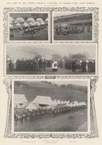 Le camp de la Yeomanry impériale du Surrey à Denbies Park, près de Dorking