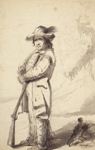 Un trappeur des montagnes Rocheuses, Bill Burrow - Alfred Jacob Miller