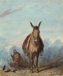 Un trappeur dans son camp solitaire, vers 1837 - Alfred Jacob Miller