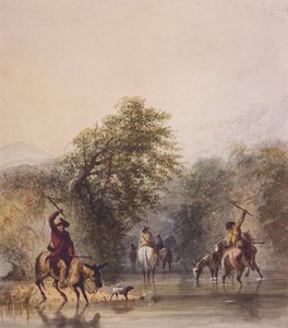 Ouvrir la voie pour échapper aux Indiens, c.1837 - Alfred Jacob Miller