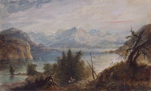 Lac, chaîne de montagnes Wind River, c.1837 - Alfred Jacob Miller
