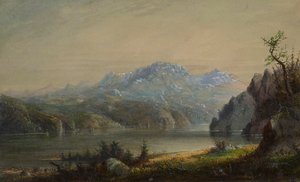 Paysage de lac et de montagne - Alfred Jacob Miller