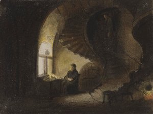 Un homme assis près d