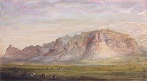 Scotts Bluff près du Nebraska (Platte) - Alfred Jacob Miller