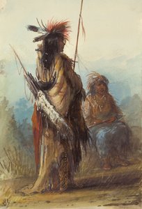 Shoshones, rivière Green, c.1837 - Alfred Jacob Miller