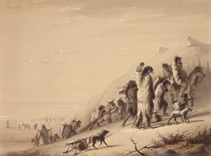 Indiens Serpents en migration, vers 1837 - Alfred Jacob Miller