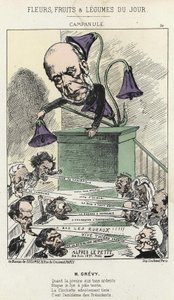 Bellflower: caricature sur Grévy - ill. du 26/06/1871 par Alfred Le Petit, dans « Fleurs, Fruits et Légumes du Jour »