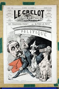 Couverture de « Le Grelot », numéro 166, satirique en couleurs - Alfred Le Petit