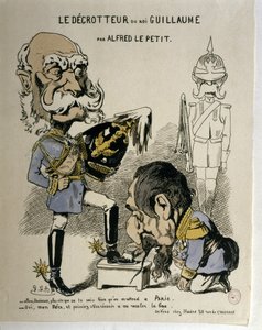 GUERRE FRANCO-PRUSSIENNE: Caricature de Guillaume Ier de Prusse et Napoléon III de France - Alfred Le Petit