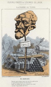 La Pomme de Terre : caricature sur Dorian - ill. du 20/01/1871 dans « Fleurs, Fruits et Légumes du Jour » - Alfred Le Petit