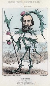 Le Chardon: caricature de P. Tirard - ill. du 30/03/1871 dans "Fleurs, Fruits et Légumes du Jour" - Alfred Le Petit