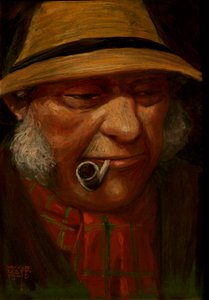 Homme fumant une pipe, 1905 - Alfred Leete