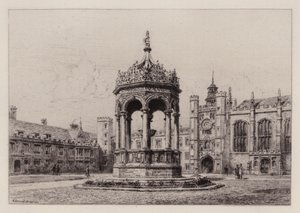 Cambridge : La grande cour du Trinity College - Alfred Louis Brunet Debaines