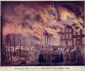 Le grand incendie de New York, 1835 - Alfred M. Hoffy