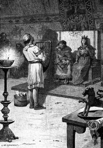 Le ménestrel Blondel, début du 20e siècle (illustration) - Alfred Paul Marie (after) Richemont