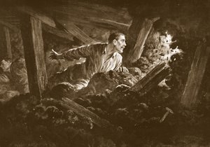 Le sapeur W. Hackett refuse de quitter un camarade gravement blessé dans une galerie de mine - Alfred Pearse
