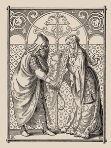 Die Nibelungen. Demande de bouclier de Hagen, 1840-1841 - Alfred Rethel