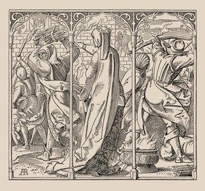 Die Nibelungen. Comment la reine a ordonné de brûler la salle, 1840-1841 - Alfred Rethel