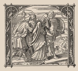 Les Nibelungen. Adieu de Kriemhild, 1840-1841 - Alfred Rethel