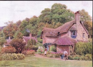Maisons de charité, Selworthy Green, Somerset, de The Cottages and the Village Life of Rural England publié par Dent & Sons Limited - Alfred Robert Quinton