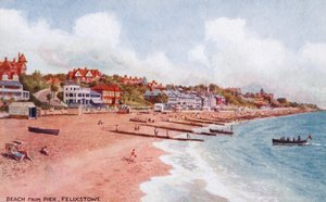Plage depuis la jetée, Felixstowe