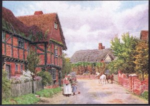 Cottages à East Hagbourne, de The Cottages and the Village Life of Rural England publié par Dent & Sons Limited, 1912 - Alfred Robert Quinton