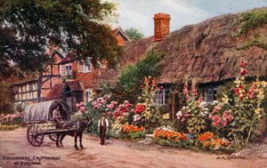 Rose trémières, Cropthorne, Evesham - Alfred Robert Quinton
