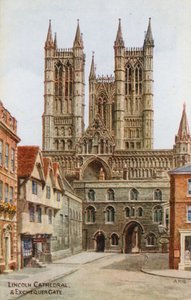 Cathédrale de Lincoln et Exchequer Gate - Alfred Robert Quinton