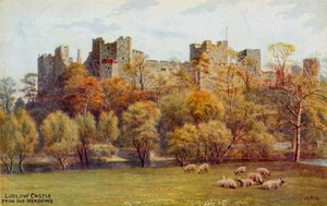 Château de Ludlow depuis les prés