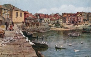 Mouettes dans le port, St Ives, Cornouailles - Alfred Robert Quinton