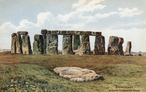 Stonehenge, montrant la pierre du sacrifice - Alfred Robert Quinton