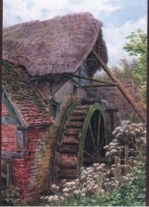 La roue du moulin, Elmley Castle, Worcester, de The Cottages and the Village Life of Rural England publié par Dent & Sons Limited - Alfred Robert Quinton