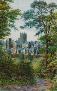 Cathédrale de Wells, depuis Tor Hill - Alfred Robert Quinton