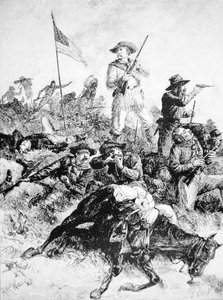 Illustration de la bataille de Little Bighorn, 25 juin