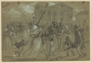 Soldats afro-américains démobilisés à Little Rock, Arkansas - Alfred Rudolph Waud