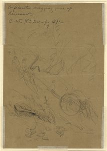 Confédérés traînant des canons sur Kenesaw - Alfred Rudolph Waud