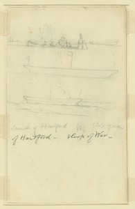 Lancement du Hartford, Sloop of War - Alfred Rudolph Waud