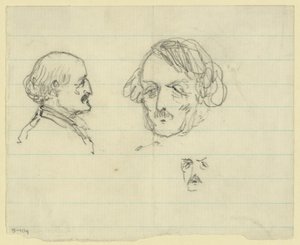 Trois portraits en buste, dont Benjamin Butler