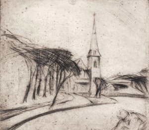 Chemin avec église