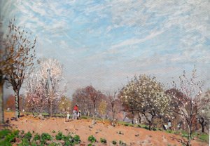 Pommiers en fleurs à Louveciennes